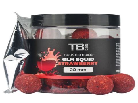 TB Baits Boosted Boilie GLM Squid Strawberry 120 g